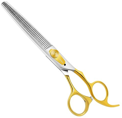 HASHIMOTO Thinning Shears for Dogs, Dog Thinning Shears for Grooming, 46 Teeth, 7.0 inch, 30% Thinning Rate, Light Weight, Balanced.