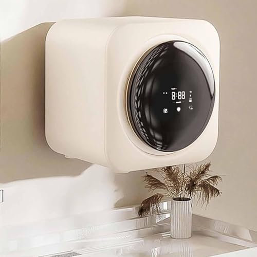 FJYAWEN Mini Lavadora Y Secadora De 3,5 L, Lavadora Integrada De Pared O De Escritorio, Lavadora Compacta Y Secadora Centrífuga con Barril Interior De Acero Inoxidable, para Apartamento, Hogar