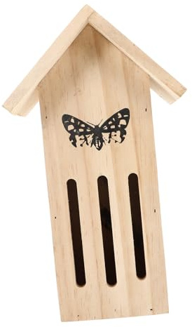 PAMINGONO Schmetterlingsfutterhäuschen Aus Holz Hängendes Schmetterlingshaus Schmetterlingsunterstand Außendekor Schmetterlingsgartendekor Unterschlupf Für Schmetterlinge