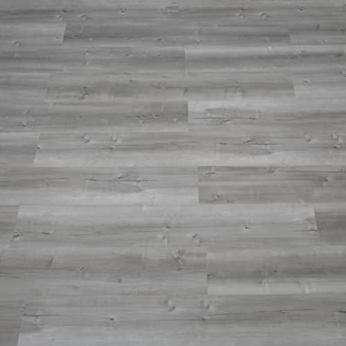 NUFLR Floor Tiles Self Adhesive Vinyl Flooring Peel and Stick Floor Tiles | Vinyl Flooring Planks Wood Effect,Stick on Floor Tiles for Kitchen Living Room and Bathroom Planks Grey 15X90cm 30pcs(4.05m²)