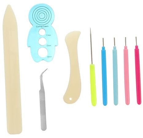 NUOBESTY 9stücke Papier Quilling Werkzeug Locken Schlitz Mit Anleitung Für Kunst Diy Handwerk Quilling-nadelstift Und