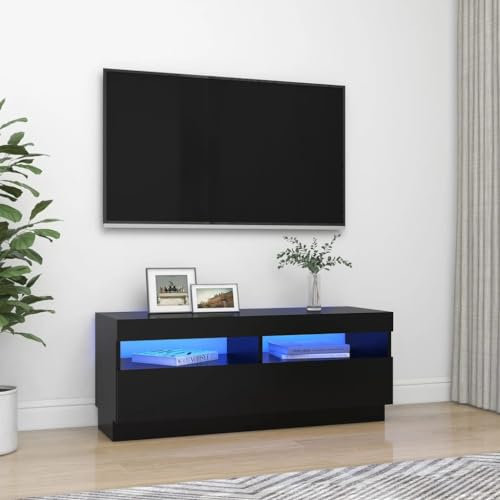UJCHVHN Artikel-TV-Schrank mit LED-Beleuchtung Schwarz 100x35x40 cm, Unterhaltungszentren & TV-Ständer