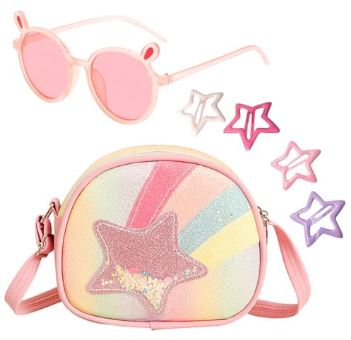 MLPKOI Borsa a Tracolla per Ragazze, Borsetta Bambina, Borsa Bimba con Tracolla Regolabile, bBorsa Bambina, Borsetta Ragazza, bBorsetta Bimba, Alla Moda, Idea Regalo Piccola Ragazza Compleanno Natale