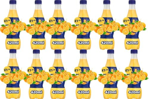 Refreshing Sparkling Orange Fruit Drink with Citrus Pulp - PMP - 420ml – Fizzy & Fruity Beverage - orgn (12 x Bottle)