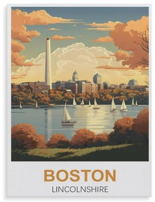 Erwachsene und Kinder Puzzle 1000 Teile Puzzle，Boston Lincolnshire，einfaches Puzzlespiel Rollenpuzzle Lernspiel Spielzeug Familie Dekoration（38x26cm）-GY67