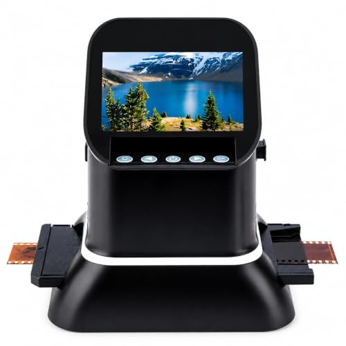 22MP Film Scanner, 35mm And 120 Medium Format Slide And Negative Digitiser With 4.3-Inch LCD And 128MB Built-In Memory