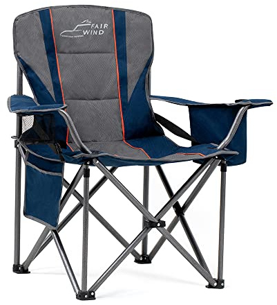 FAIR WIND Fully Padded Oversized Camping Chair Heavy Duty for Adults