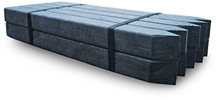 Erdspieße - Teichrandpfähle - 10 St. - für Beeteinfassung und Teichrand - grau