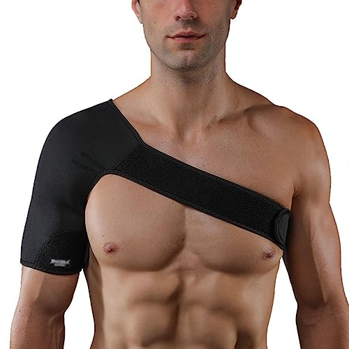 LoKori Soporte de Hombro Ajustable para Manguito Rotador Roto, Soporte y Manga de Compresión para Hombres y Mujeres, Brazo Congelado, Bursitis, Alivio del Dolor Muscular,Left