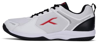 HUNDRED Homme Court Star Chaussure de Badminton, White/Black, 43 EU