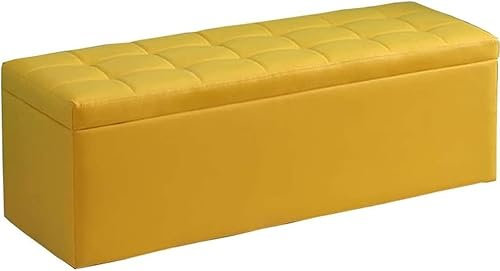 CATANK Brandschutz-Falthocker mit Stauraum, Mehrzweck-Schuhbank, weiche Tasche aus Kunstleder, hohe Kapazität, rechteckiger Sofahocker, Tragfähigkeit: 330 Pfund, 120 x 40 x 40 cm, Ottoman