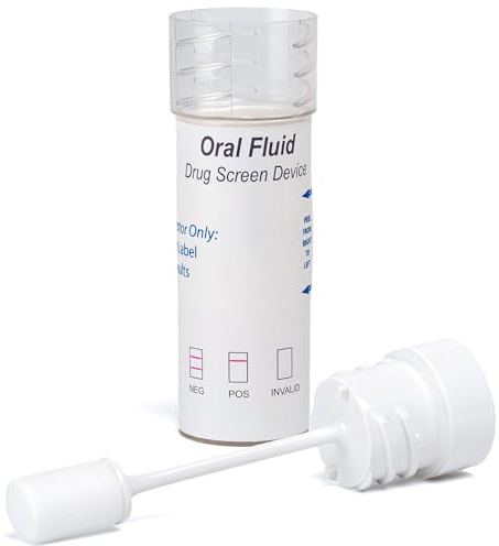 Drogentest für 11 Drogen & Alkohol - Speichel Drogenschnelltest (5 Stk) | Für Amphetamin, Kokain, Methadon, Cannabis, Oxazepam, Methamphetamin, Morphin, MDMA, Barbiturate, Oxycodon, PCP & Alkohol