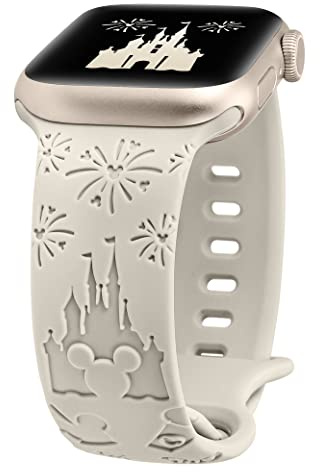 BEEXI Cartoon Engraved Silicone Sport Strap Compatible with Apple Watch | Soft silicone strap fits 38/40/41/42mm, sport strap for iWatch Series 11 10 9 8 7 6 5 4 3 2 1 SE 1 2 3