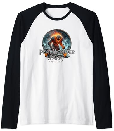 Whisky Design Peat Monster Park Monster with Bottle Whisky Raglan Baseball Tee