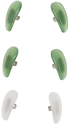 HAPINARY Naselli per Occhiali in Jade Sintetica Antiscivolo 3 Paia senza Lasciare Segni per Montature Comode e Resistenti Colore Casuale