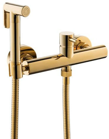 Doccetta Bidet Per Wc Con Miscelatore Doccetta Per Wc Acqua Calda E Fredda Doccetta Per Wc Da Muro Tutti In Rame oro