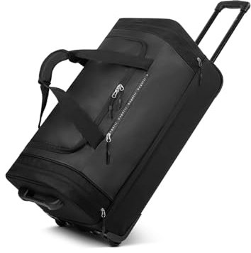 BUGATTI 2-Rollen XL Trolley-Reisetasche | Reisetasche auf Rollen 73 cm aus recyceltem PET Material | für Männer & Frauen (extra Bodenfach) | Blanc Delight