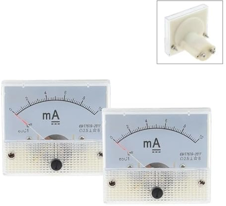AIRUIXI amperímetro Medidores de amperios CC 85C1-mA Medidores analógicos Panel Rango de medición 1 mA 2 mA 10 mA 20 mA 50 mA 100 mA(1MA)