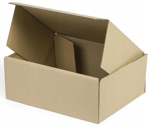 WePack 50 Stück Maxibriefkartons 250x200x100 mm Maxibrief Versand Post Faltschachtel 1-Wellig 400g Braun Postkarton Versandschachtel Paket Päckchen Versandkarton warensendung