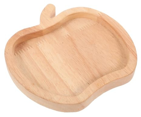 ABOOFAN Plateau de Service en Bois Forme Pomme pour Collations 1 Pièce