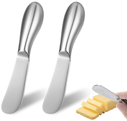 2 Stück Buttermesser Edelstahl Buttermesser Klein Buttermesser Wmf Butter Knife Edelstahl Butter Messer Set Dessertmesser Klein Brotzeitmesser Mini Butterstreichmesser Für Käse Für Käse Marmelade