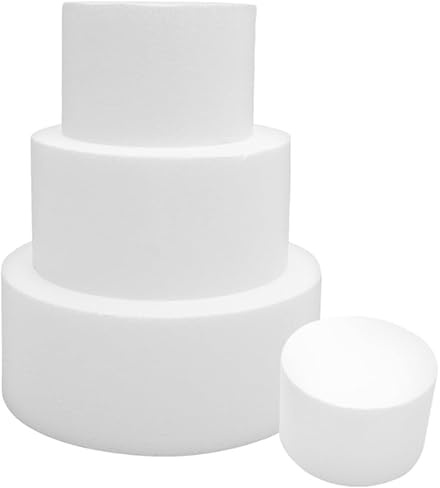 PRETYZOOM Set 4 Pezzi di Manichini per Torte in Schiuma Rotondi, Strumenti Leggeri per Modellazione e Decorazione di Torte Finta, Adatti a Principianti e attività Manuali Familiari, Colore b