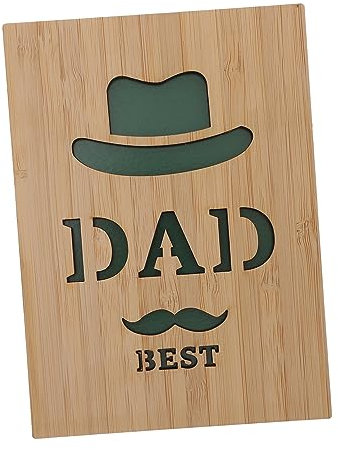 DIYEAH Vatertagskarte holzkarten vatertagsgeschenk vatertag father's day Vatertagsgrußkarte Grußkarten Vatertag Papa Holzgrußkarte für Vater Holzsegenkarte für Vater Green