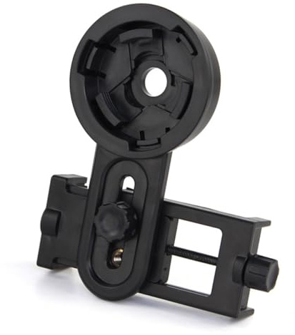 Telescope Phone Adapter Black Plastic Mount for 55-98mm Smartphones | 26.4-46.4mm Outer Diameter Fit, Easy Operation, Quick Camera Alignment Random Style