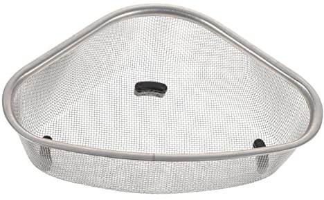 HOLIDYOYO Cesta De Drenaje Triangular para Fregadero Cesta Coladora De Cocina Colador De Residuos De Alimentos Escurridor De Esquina Organizador De Drenaje De Acero Inoxidable