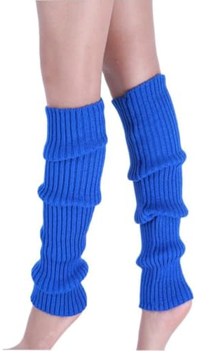 JchEnye 1 Paar gestrickte Damen Beinwärmer in Neonfarbe Stylisches Accessoire für 80er/90er Jahre-Thema-Partys und Karneval