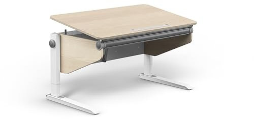 Moll Winner Comfort Ahorn | Kinderschreibtisch höhenverstellbar | mitwachsend & ergonomisch mit neigbarer Tischplatte & gerundeten Ecken | Schreibtisch ideal für Schulkinder | Made in Germany