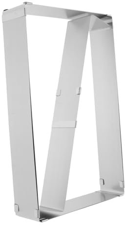 MUCKLILY Anneau De Gâteau Rectangulaire Acier Inoxydable Réglable pour Plaques à Gâteaux Et Plaques à Pâtisserie avec