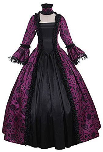 Medieval Renaissance Costumes for Women Elegant Vintage Traditional Victorian Irish Costume Palace Outfit Lace Stitching Puffy Corset Gothic Princess Dress Halloween Cospaly Queen Costume, Tudor Dress
