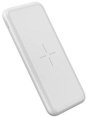 Power Bank,PowerBank Qi Charger Wireless 10000mAh Fast Charging External Battery Pack with Dual USB Output and Dual Input (Micro USB & Type-C) Compatible Qi Enabled Smartphones Devices
