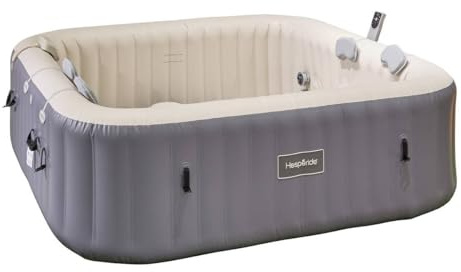 Hespéride - SPA Hinchable cómodo para 5 Personas, Color Topo, 293x230x71cm, 10 hidromasajes, 180 chorros de Aire, conexión WiFi - para jardín y terraza