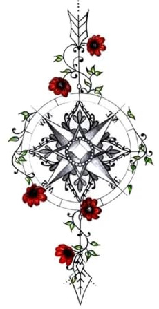 Blume Lotus Rose Temporäre Tattoo Aufkleber Wasserdicht Und Langlebig(C)
