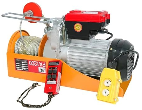 Montacargas eléctrico Polipasto Eléctrico Polipasto eléctrico de 220v, grúa doméstica pequeña con Control remoto inalámbrico, decoración de edificios de 1 tonelada, PA200-600 de carga