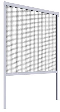 Mosquito Stop 23591 Store moustiquaire, pour fenêtre roulante, peut être raccourci individuellement, blanc, 130 x 160 cm