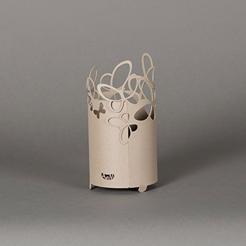 ARTI E MESTIERI Porta Caraffa Con Caraffa In Vetro Butterfly Beige
