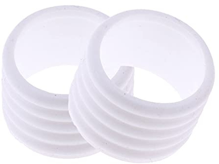 Baoblaze 2Pcs Griffband Abschlussgummi für Badminton Tennis, Bandschläger Übergreifende Schutzgriff Griffe Fix Ringe, Stretchy Schlägergriff Gummi Ring Übergreifer Silikonband für Tennisschläger
