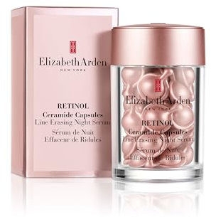 Elizabeth Arden Cápsulas de Sérum de Ceramidas y Retinol, Disminuye las Líneas de Expresión y Arrugas, Mejora el Tono y la Textura de la Piel, Monodosis, Aplicar 1 cada Noche 30 Cápsulas