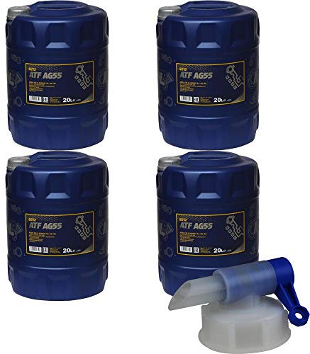 4x 20 L MANNOL Hydrauliköl ATF AG55 Hydraulic Fluid Automatik inkl. Auslaufhahn