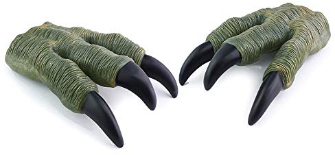 Ulalaza 1 Paar Dinosaurier Klauen Dino Cosplay Paw Handschuhe Kostüm Zubehör für Velociraptor Pretend Party Zubehör