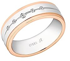 Amor Ring Edelstahl, Silber, 925 Sterling Silber Unisex, Damen, Herren Ringe, Silber, Kommt in Schmuck Geschenk Box