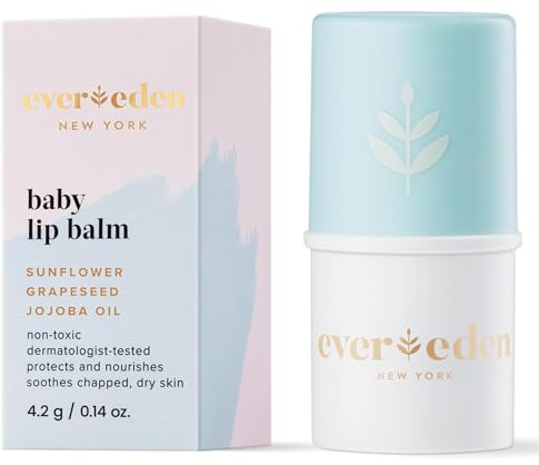Evereden Baby Lip Balm, 0.14 oz | Clean Baby Care | Non-toxic and Fragrance Free Skincare