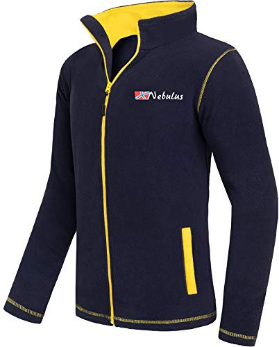 Nebulus Herren Fleecejacke Baltic, warme Fleece Jacke, mit langem Full-Zip Reißverschluss, Navy - L