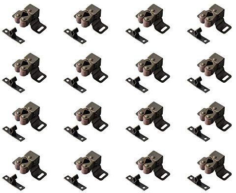 CFSky Möbelschnäpper aus Stahl, Hoch-Fuss Design, 16er Set, 47x31x21mm, Bronze, Schrank-/Möbeltüren oder Schubladen