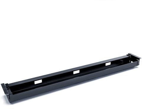 EISNHAUER ® Kabelwanne Hook abklappbar gegen den Kabelsalat am Schreibtisch, besonders viel Platz, Metall (Schwarz)