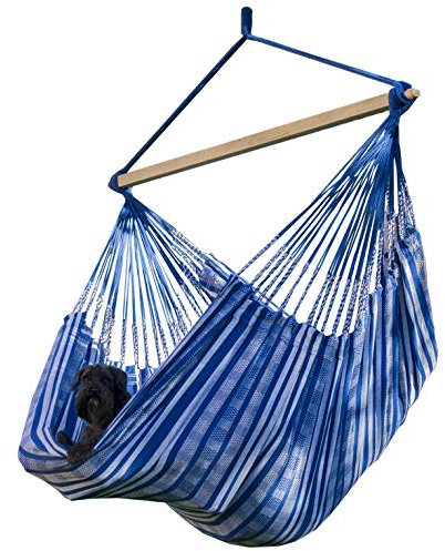 Potenza Hängesessel 160x115 cm Pereira L Hängestuhl, Hängesitz bis 130 kg Handgefertigt aus Baumwolle Hängematte Schaukelstuhl (Baltica)