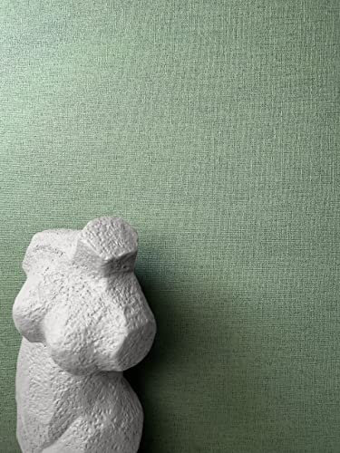 NEWROOM Tapete Grün Vliestapete Einfarbig - Edle Farben - Uni Struktur Textil-Optik Abwaschbar Modern Unitapete Strukturtapete inkl. Tapezier-Ratgeber